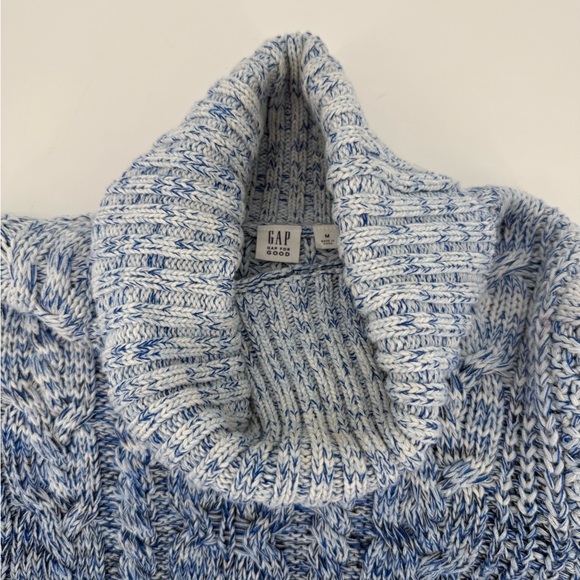 GAP Blue Ombre Turtleneck Sweater - Picture 5 of 6